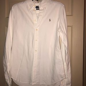 white polo button down
